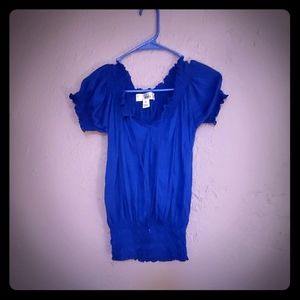 Blue derek top